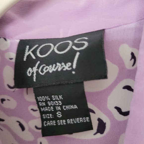 Koos of Course Womens Silk Long Sleeve Artsy Buttondown Blouse Size Small - Picture 2 of 3
